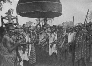 The Subdued King of Akim Carried on His Chair of State
