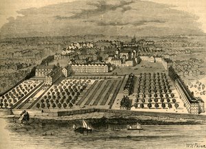 The Temple in 1671. From an old birds-eye view in the inner temple