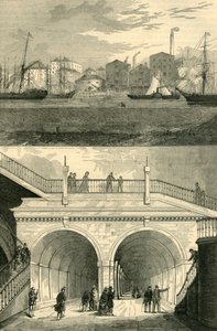 The Thames Tunnel as it appeared when originally opened for traffic, c1872