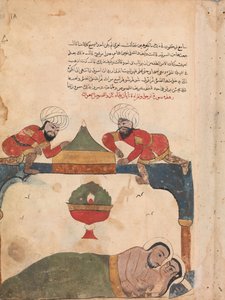 The Thieves on the Roof Awaken the Merchant, Folio from a Kalila wa Dimna, 18th century