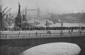 The Upper Pool from London Bridge, one of the busiest sections of the Port of London