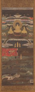 The White Path to the Western Paradise Across Two Rivers (Niga Byakudo), 1200s