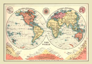 The World in Hemispheres, 1902 by Unbekannt