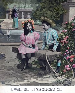 The age of Innocence, French Postcard, c1900