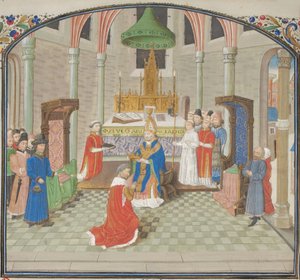 The Coronation of Baldwin I on Christmas Day 1100 (Miniature from the Historia by William of Tyre)