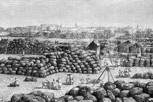 The cotton market at Bombay, India
