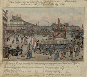 The Execution of Robespierre and His Supporters on 28 July 1794 by Unbekannt
