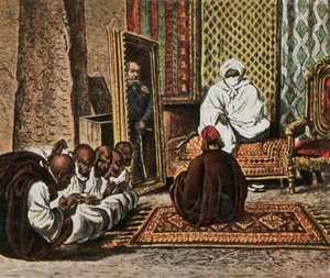 The explorer Nachtigal with Sheik Omar of Bornu, 5 June 1870