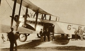 The First Indian Air Mail Arrives at Croydon Airport, South London