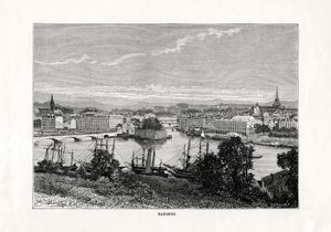 The harbour at Bayonne, France
