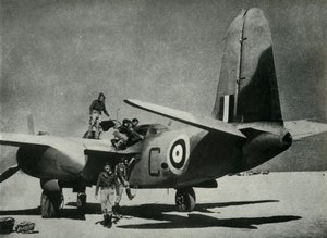 The Hot Sun Streams Down on a Desert Landing Ground, c1942-1943, 1945