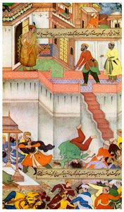 The Killing of Adham Khan by Akbar