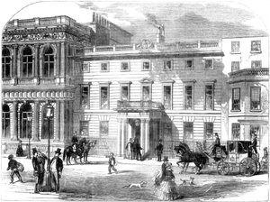 The New Office of the War Department, Buckingham House, Pall Mall, London, 1855