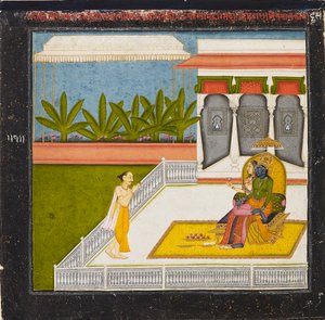 The Poet Bihari Lal Venerates Krishna and Radha