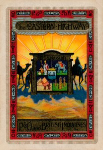 The reverse of a playing card produced for P&O and British India Lines