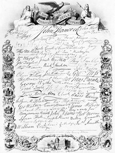 The Signatures to the American Declaration of Independence by Unbekannt