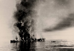 The sinking of icebreaker Alexander Sibiryakov by German cruiser Admiral Scheer on 25 August 1942
