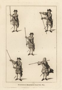 The standing and marching salute exercises by Unbekannt