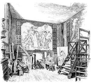 The Studio of Paul-Jacques-Aime Baudry by Unbekannt