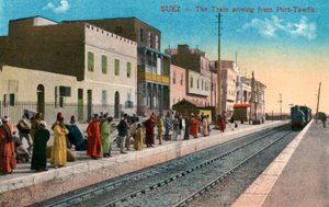 The train arriving from Port Tewfik, Suez, Egypt, 20th century