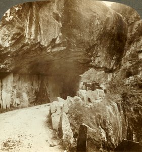 The Wonderful Bratlandsdal Road, Blasted Through Mountain Walls of Solid Rock, Norway, c1905