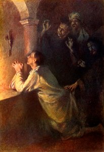 The Young Man Strove Earnestly in Prayer by Unbekannt