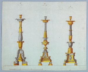 Three Designs for Candlesticks by Unbekannt