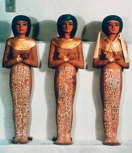 Three Shabtis or Servant Figures, Tutankhamun Funerary Object