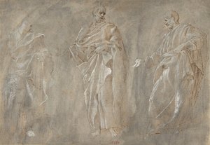 Three Standing Figures by Unbekannt