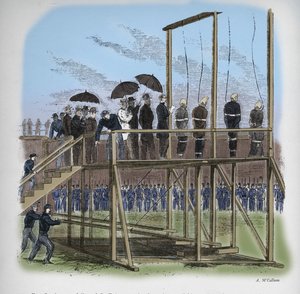 Three Men and a Woman Hanged for the Assassination of Lincoln by Unbekannt