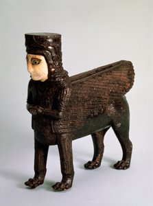 Throne detail in form of a winged lion with a human torso, 8th century BC by Unbekannt