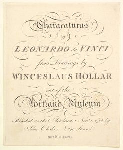 Title Page: Caricatures by Leonardo da Vinci, from Drawings by Wenceslaus Hollar by Unbekannt