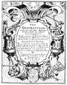 Title Page of The Description and Use of the Sector by Edmund Gunter by Unbekannt
