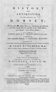 Title Page of The History and Antiquities of the County of Dorset by Unbekannt