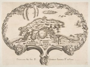 Topographic Plan of Porto Ercole in the Shape of a Fan by Unbekannt