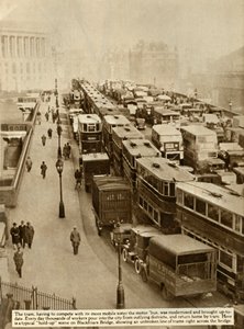 Traffic Jam on Blackfriars Bridge, London