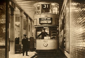 Tram in the Kingsway Subway, London, 1931, 1933