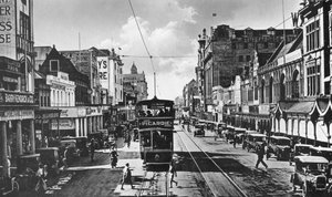 Tram on West Street, Durban, South Africa