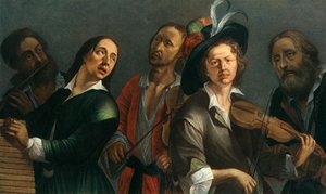 Transverse Flute, Xylophone, Viola and Violin, Unknown Czech Painter of the Second Half of the Seventeenth Century by Unbekannt