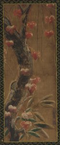 Tree, autumn vine and snow, Edo period, 1615-1868 by Unbekannt