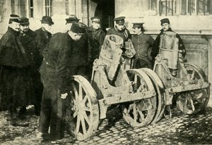 Trench mortars captured from the Germans, First World War by Unbekannt