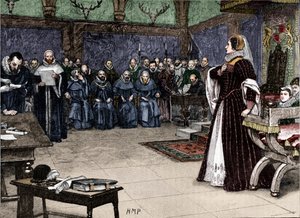 Trial of Mary Queen of Scots in Fotheringhay Castle