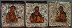 Triptych with Christ, the Virgin, and St. John the Evangelist by Unbekannt