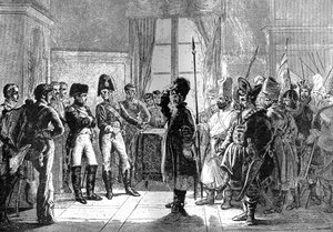 Tsar Alexander I Presenting Russian Troops to Napoleon, 8th July 1807, 1882-1884