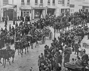 Turkish artillery leaving Constantinople on active service