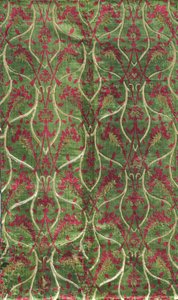 Two-colour Velvet with Gold in a Double Curved Lattice Pattern, 1450-1500 by Unbekannt