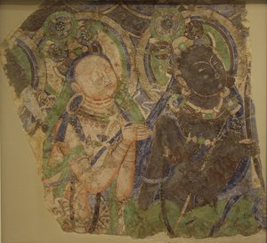 Two Adoring Bodhisattvas by Unbekannt