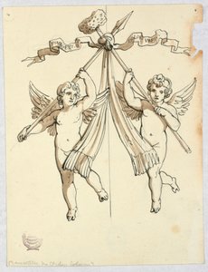 Two Angels with Lance and Holy Sponge by Unbekannt