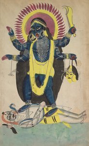 Two Aspects of Kali: Kali Dancing on Shiva, c. 1880 - 1890 by Unbekannt