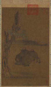 Two Fighting Water Buffaloes